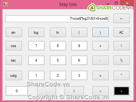 Ứng dụng Calculator,Chuyển trung tố sang hậu tố,Ứng dụng calculator dùng Stack,calculator,trung to sang hau to,calculator dung stack